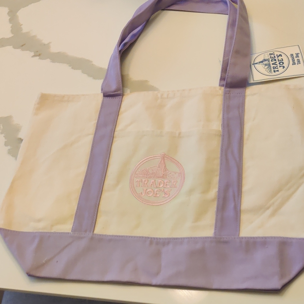 Trader Joe's Large Reusable Tote Bag Lavender